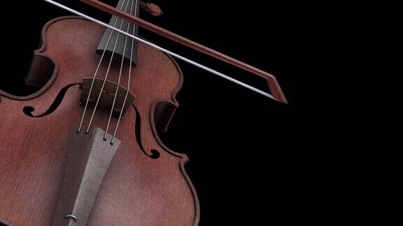 3d动画与阿尔法通道小提琴