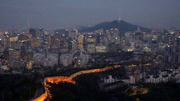 韩国首尔的夜景Pannnig拍摄