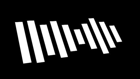 音频波形声谱干净的设计音频波形可视化特写慢动作孤立在黑色背景上