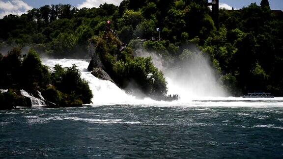瑞士沙夫豪森的莱茵河瀑布