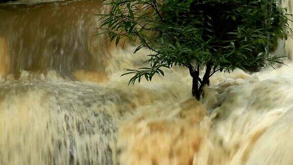热带森林中的瀑布