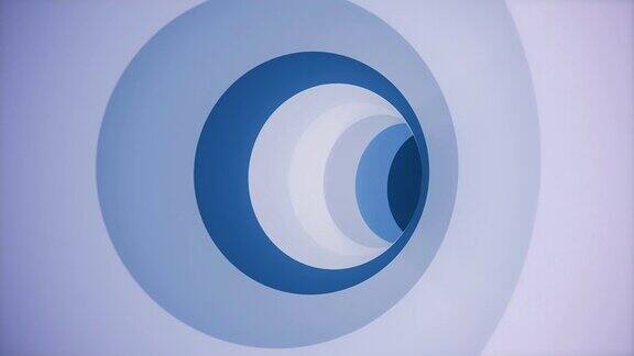 旋转的蓝色和白色圆形分段漩涡