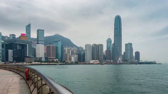 4K时光流逝:香港的城市风景时光流逝城市和建筑公司的建筑平移风格城市和建筑香港-短片
