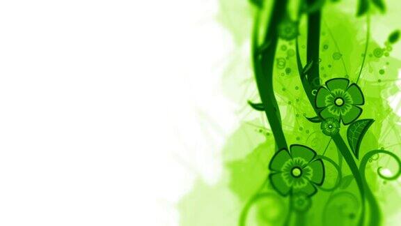 绿色装饰动画-循环