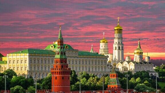 莫斯科克里姆林宫的红色塔楼俄罗斯