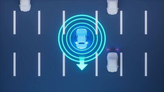 自动驾驶汽车在高速公路上行驶3d渲染