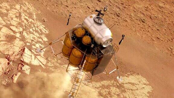 星际空间站登陆火星的下降模块