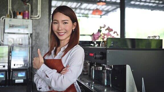 亚洲女咖啡师创业理念