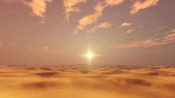 日落时的非洲沙漠