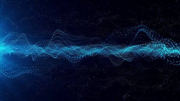 技术数字波背景概念运动波形点纹理粒子网络三维