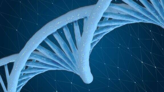 旋转DNA运动动画背景3DDNA动画背景