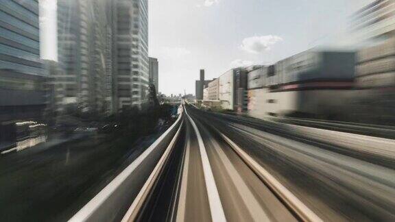 日本东京台场市优里kamome高速列车的超时空延时铁路运输系统亚洲旅游交通科技理念