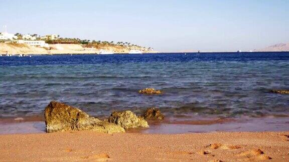 海滩在埃及红海海岸度假胜地