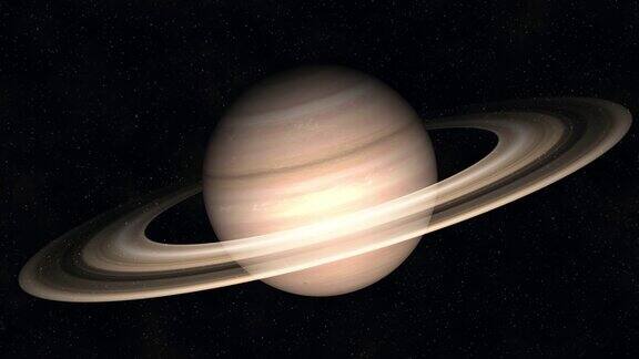 太空中的土星和土星环