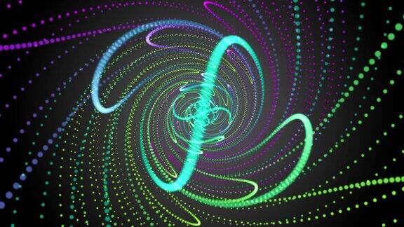 神奇的移动粒子条纹物体循环高清
