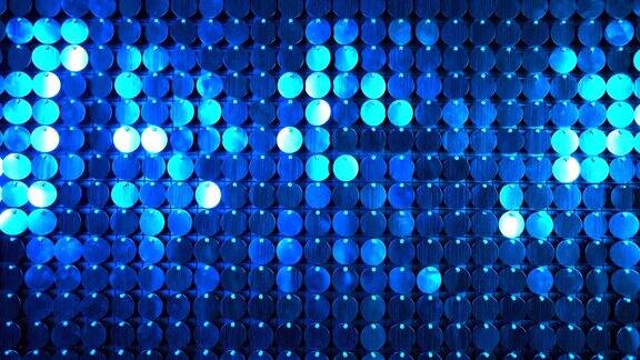蓝色亮片闪闪发光的背景抽象动态闪光墙移动夜总会装饰可以用作过渡添加到现代项目艺术背景