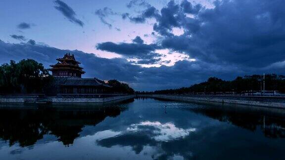 中国北京紫禁城延时摄影