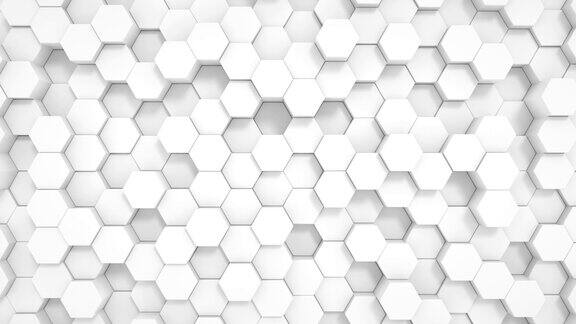 摘要六边形几何曲面环最小的白色六边形网格图案