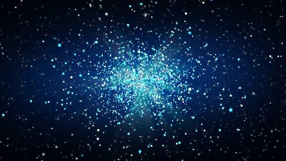 抽象的蓝色背景是一个有星星和星云的空间