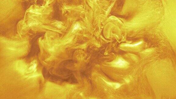 液体爆炸黄色闪光液体爆炸运动