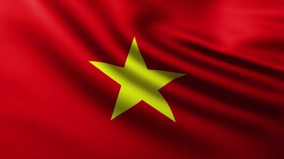 越南大旗背景迎风飘扬