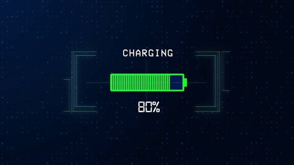 电动汽车充电进度条电动汽车电池指示显示电池充电增加
