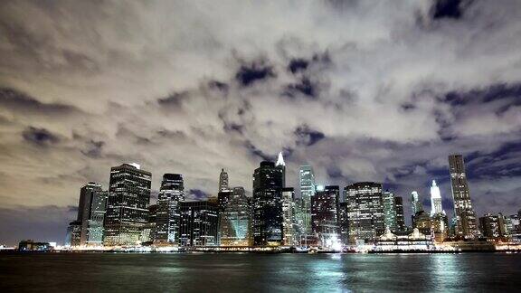 纽约之夜的时间流逝