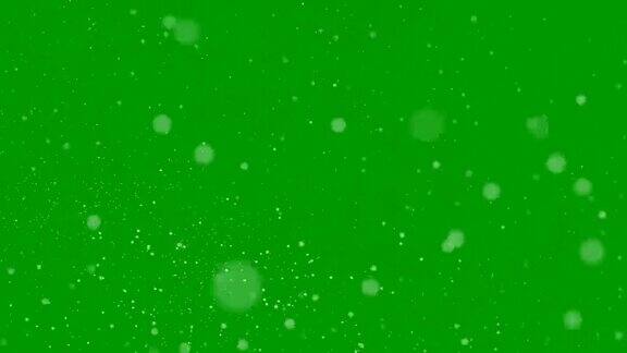 4k可循环的暴风雪绿色色度键背景