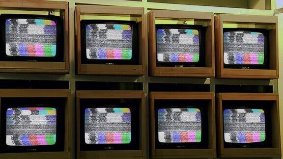 电视打开彩色条和静电噪音