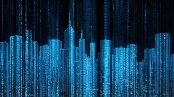 城市计算机数据代码飞行轨道(环)
