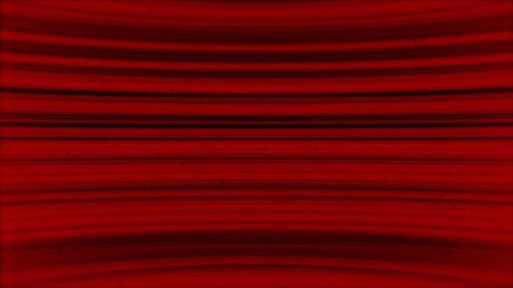 红线波动画循环技术彩色光竖线波动画上的黑色抽象的黑暗运动梯度光尾未来的背景运动4K艺术条纹发光VJ回路