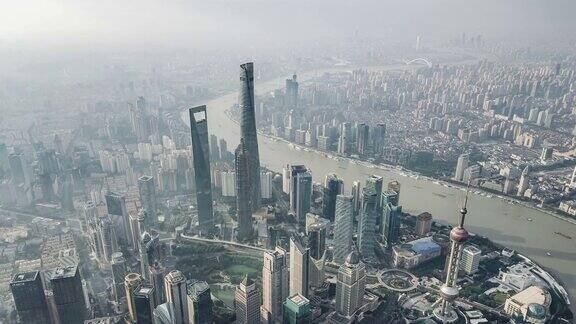 空中俯瞰上海