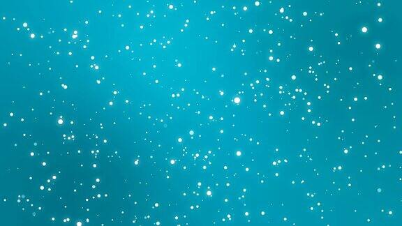 在蓝绿色渐变背景上的夜空闪烁的星星