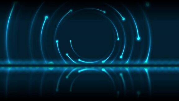 蓝色发光氖激光漩涡技术运动背景