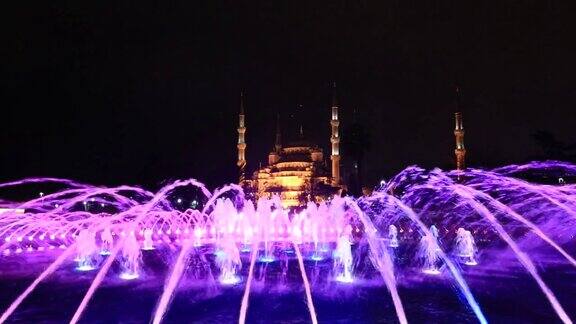 伊斯坦布尔蓝色清真寺之夜