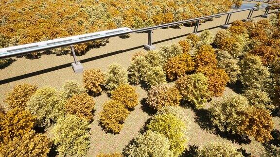 秋季超级高铁磁悬浮概念设计未来派列车4k