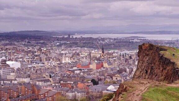 空中俯瞰爱丁堡城市景观