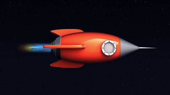 火箭飞船的3D动画