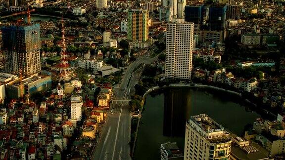 时光流逝越南河内城市景观