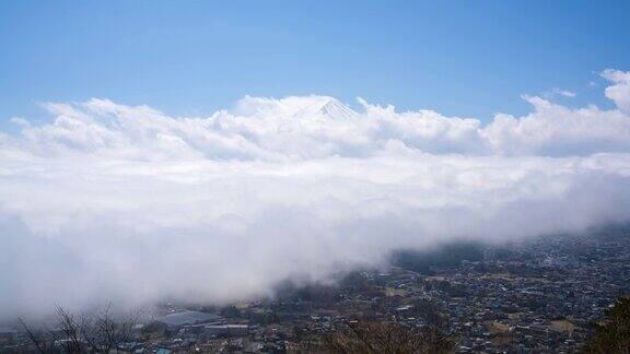 Mt.Fuji多云的天空