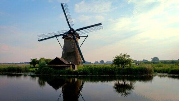 荷兰Kinderdijk的风车荷兰