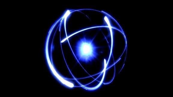 原子抽象背景蓝