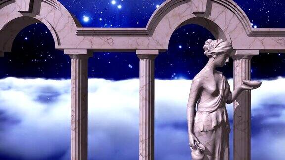 古希腊神庙在空间上有雕塑