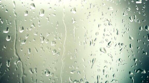 水滴在窗口背景