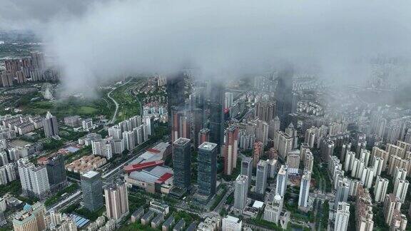鸟瞰中国广西南宁的城市景观