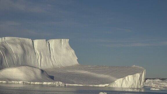冰山日落格陵兰岛