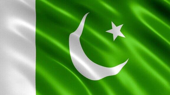 巴基斯坦国旗迎风飘扬