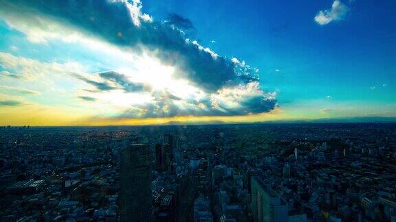 东京白天到夜晚的风景