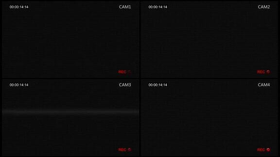 闭路电视四屏带录像点阵