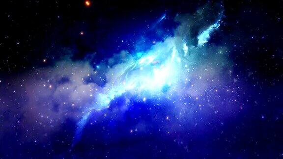 在深空中穿越恒星星云和宇宙尘埃宇宙气体团和星座这段视频由美国宇航局提供